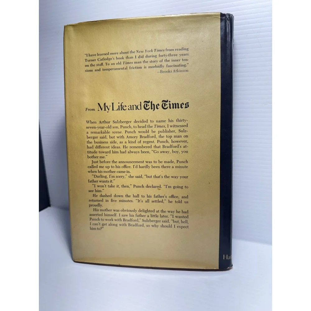 Turner Catledge My Life and The Times 1971 First Edition Hardcover DJ Vintage